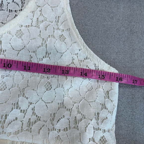 [S]One&Only For Urban Outfitters Lace Babydoll Cream Sleeveless Dress Feminine - Picture 3 of 9